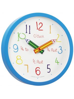 Colouring Box Blue Tell the Time Wall Clock | 24154