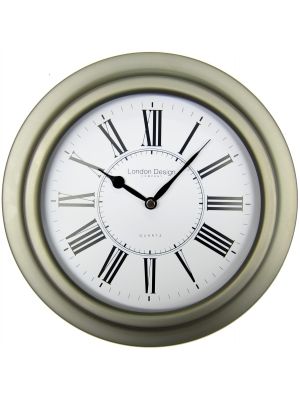 Porthole Style Wall Clock with Gun Metal Colour Case | 20249