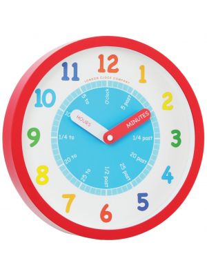 Teach the Time Red Cased Childrens Wall Clock | 24183