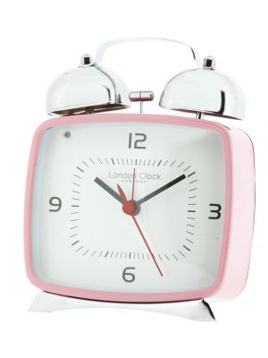 Retro Pink Twin Bell Alarm Clock | 32504