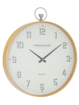 Wooden wall clock with cream Arabic dial | 24394