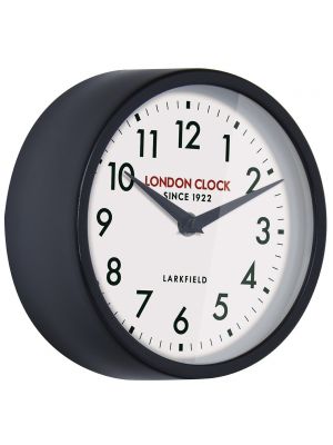 Black gloss finish metal wall clock | 24317
