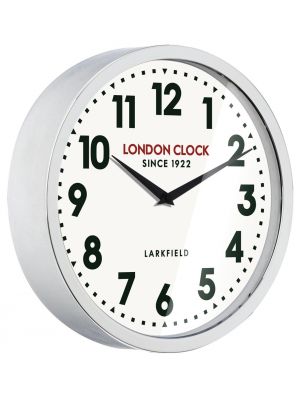 Chrome gloss finish metal wall clock | 24313