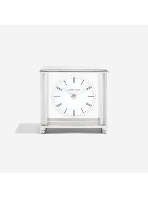 Square Silver Small Mantel Clock | 3216