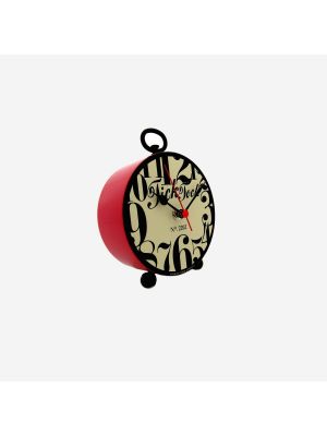 Funky Numbers Red Retro Tick Tock Clock | 24213