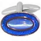 Oval Blue Cufflinks
