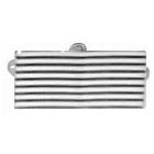 Square Chrome Striped Cufflinks