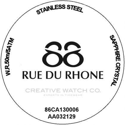 88 Rue du Rhone watch case back - repairs servicing