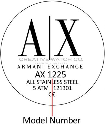Armani Exchange watch case back - repairs servicing