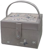 EMBROIDERED SILK JEWELLERY BOX