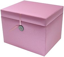 LARGE SILK JEWELLERY BOX