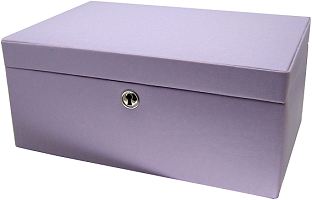 LARGE SILK JEWELLERY BOX