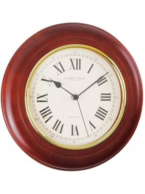 Traditional Wall Clock with Walnut Finish Case | 22247