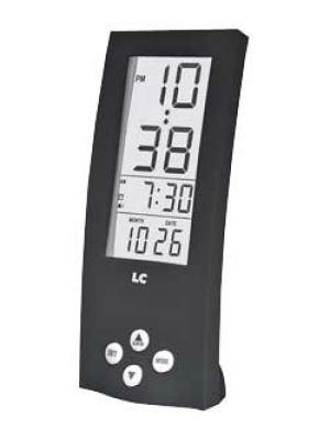 Tall Black Digital Alarm Clock with See Through Display | 255/4396