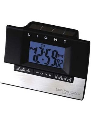 Hybrid Solar Black Digital Alarm Clock | 34276