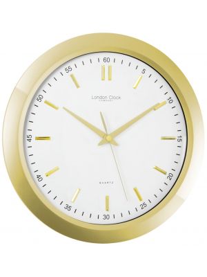Gold Finish Wall Clock with Sweep Seconds | 24187