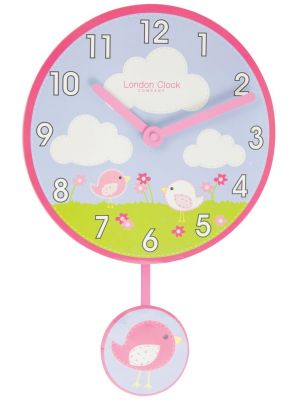 Birds pendulum wall clock with bold Arabic dial | 02123