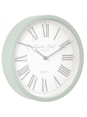 Soft grey metal case wall clock | 24295