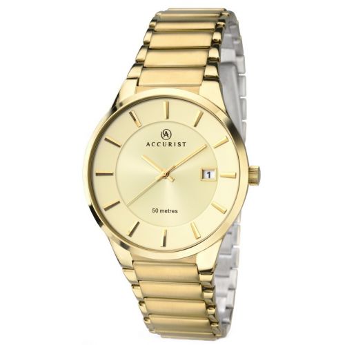 Men's Accurist Classic Gold plated Creative Watch Co