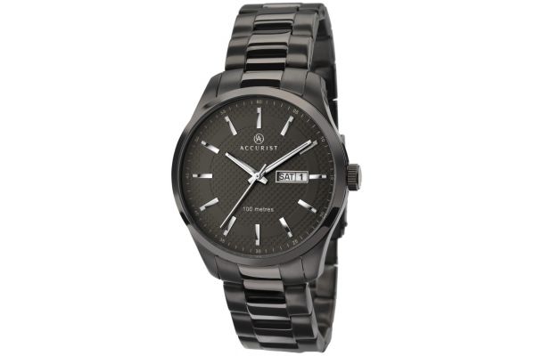 Men s Accurist Classic gun metal plated stainless steel 7058.00 Watch Unavailable to order Creative Watch Co