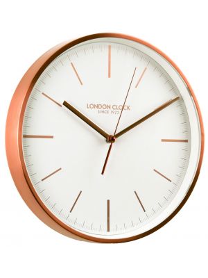 Brushed Copper finish cased minimal wall clock | 01102