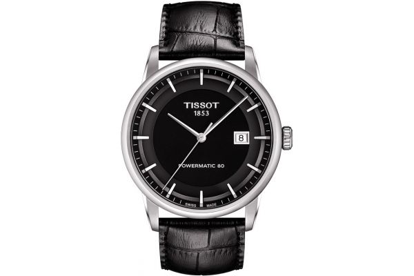 Men s Tissot Luxury Automatic Powermatic 80 Black Leather T086.407.16.051.00 Watch Unavailable to order Creative Watch Co