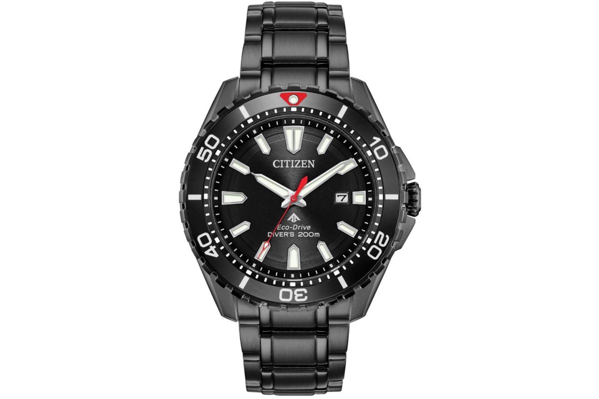 Men's Citizen Promaster EcoDrive Black Ion Divers Creative Watch Co