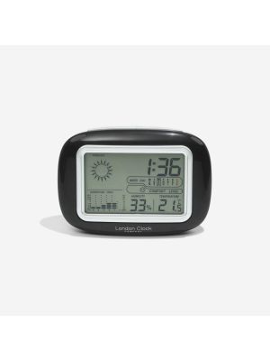 Black Resin Weather Station Clock | 5212