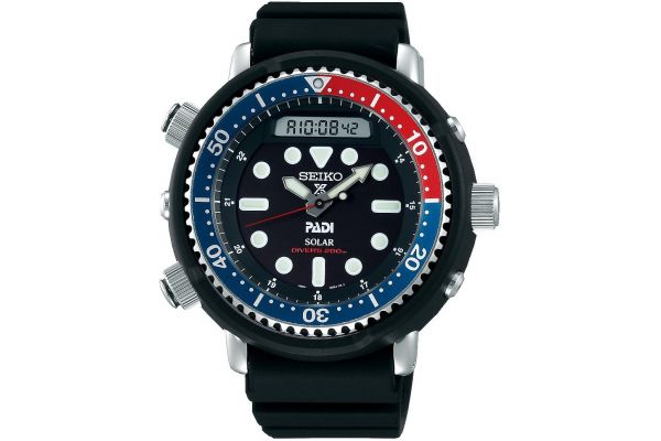 Men's Seiko Prospex Solar Tuna Red and Blue Bezel | Creative Watch Co