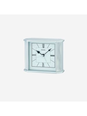 Seiko Quartz Silver metal flat top mantel | QHE173S