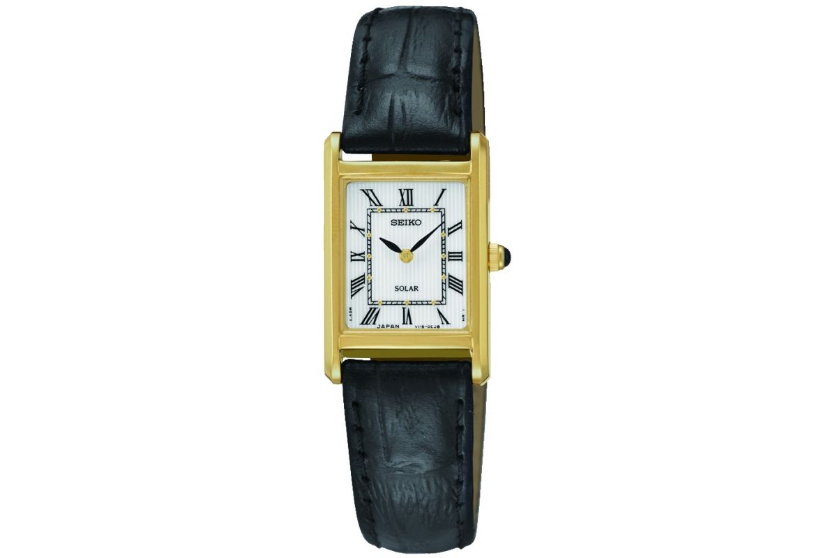 Women's Seiko Solar Rectangular on Strap SUP250P1 Watch | Unavailable ...
