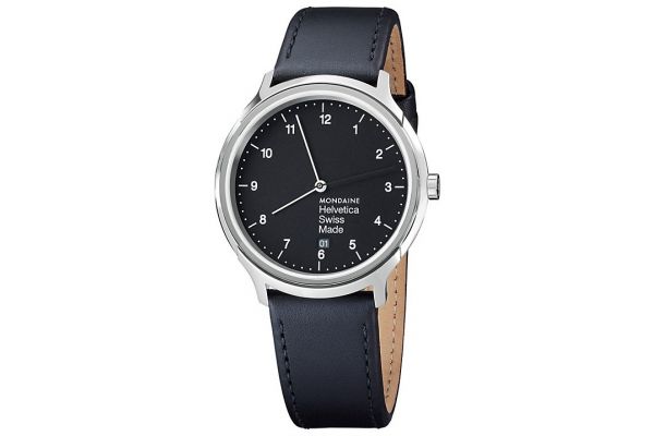 Mens Mondaine Helvetica No.1 Watch MH1.R2220.LB