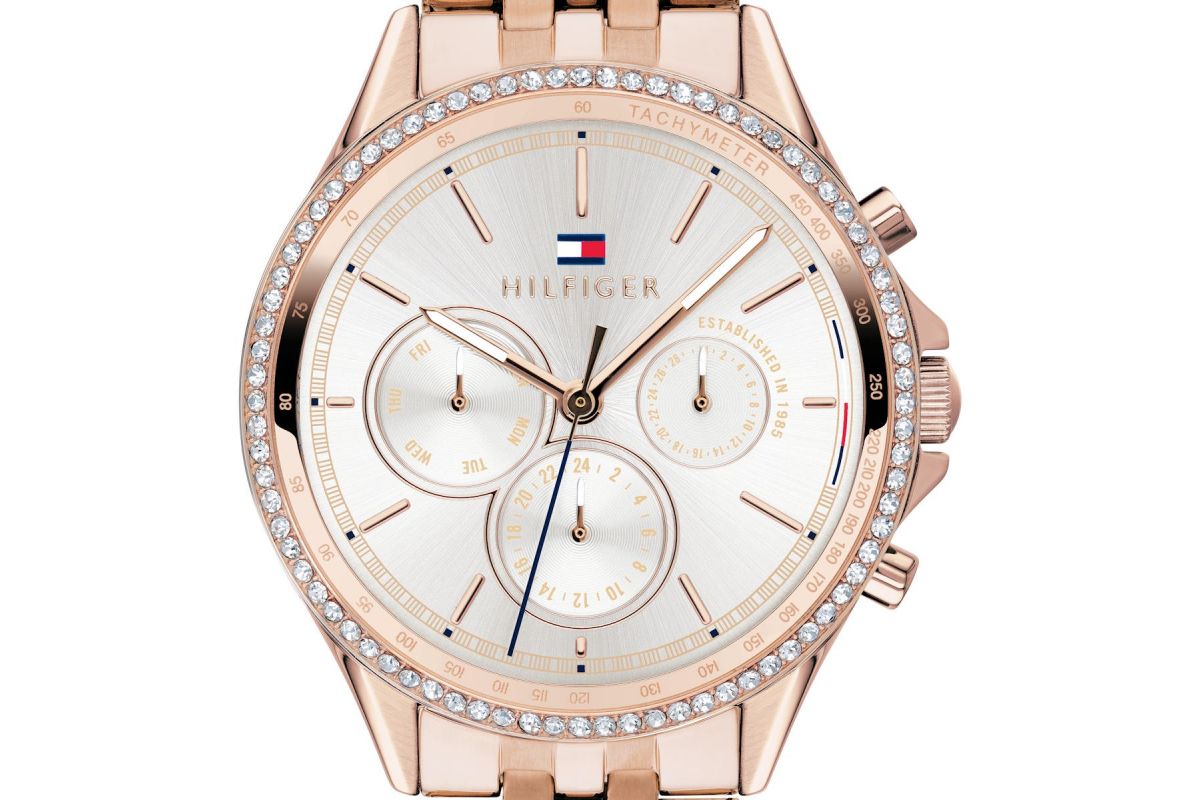Women's Tommy Hilfiger Ari Rose gold crystal bezel 1781978 Watch ...