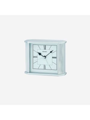 Seiko Quartz Silver metal flat top mantel | QHE173S