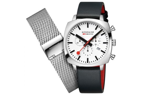 Mens Mondaine Cushion Watch MSL.41410.LBV.SET