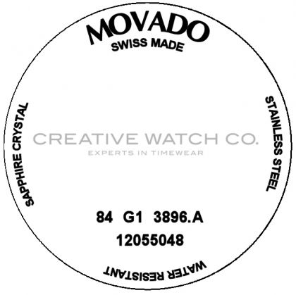Movado watch case back - repairs servicing