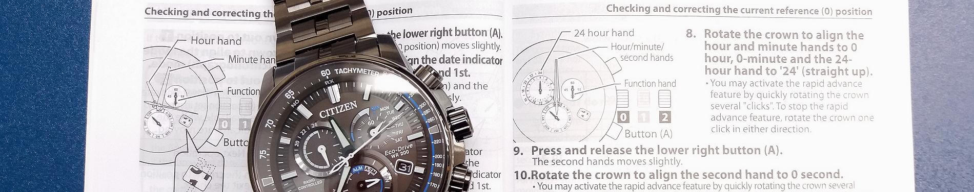 Watch set up & hand calibration